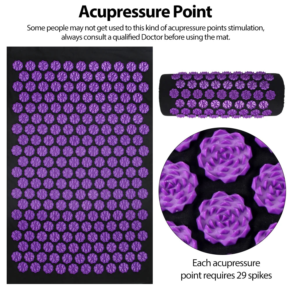 Tapis d'Acupression — Détente du Dos, Anti-Stress & Sommeil