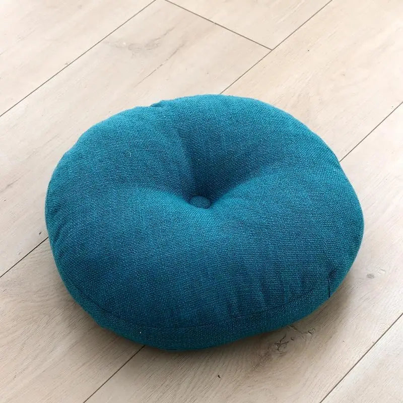 Coussin de Méditation Zafu en Lin Naturel — Posture & Confort