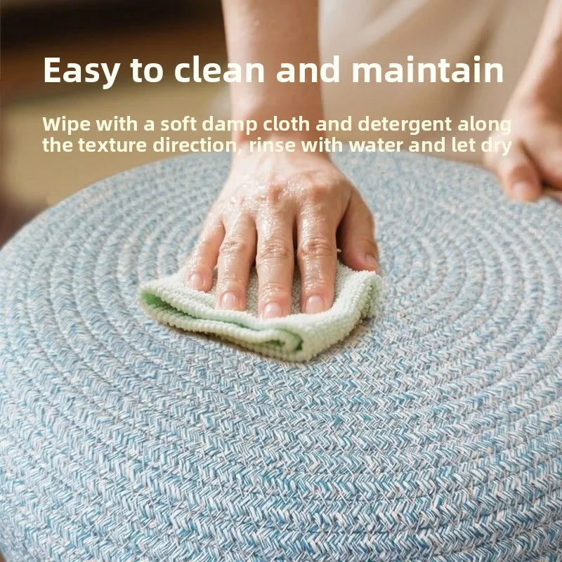 Coussin de Méditation Zafu Tressé — Pouf Déco Style Japonais