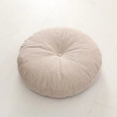 Coussin de Méditation Zafu en Lin Naturel — Posture & Confort