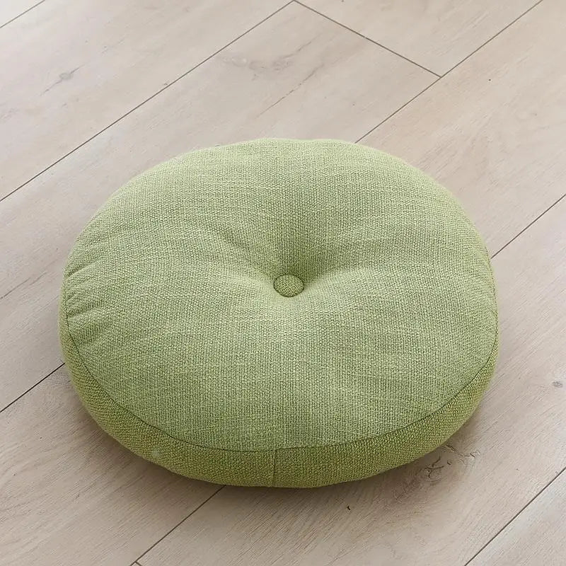 Coussin de Méditation Zafu en Lin Naturel — Posture & Confort