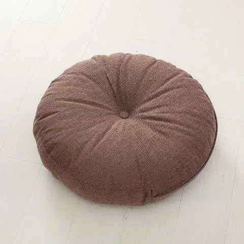 Coussin de Méditation Zafu en Lin Naturel — Posture & Confort