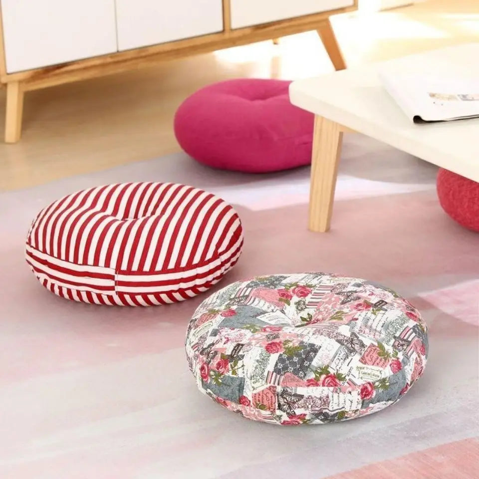 Coussin de Méditation Zafu en Lin Naturel — Posture & Confort