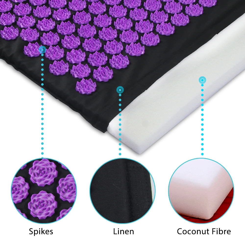 Tapis d'Acupression — Détente du Dos, Anti-Stress & Sommeil